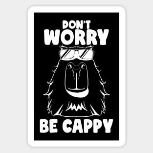 Don't Worry be Cappy Funny Capybara Face Rodent Capybaras Magnet